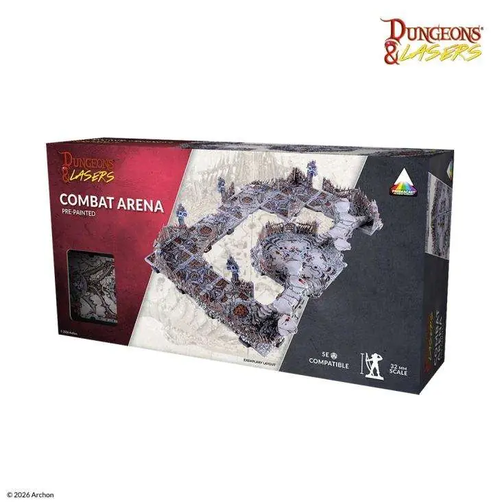 Storsäljare - Dungeons & Lasers Combat Arena Prismacast Förmålad Figur