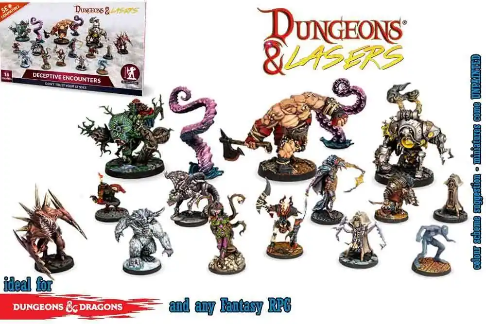 Extra bra pris - Dungeons & Lasers - Deuslair - Deceptive Encounters Miniatyrset