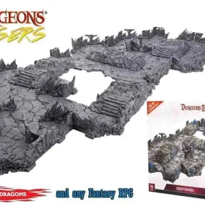 Fabrikspris - Dungeons & Lasers Deep Mines - Omalade Terränger för Spel