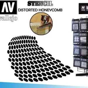 Stencil STSF003 - Förvrängd Bihoneycomb | Klar att skickas