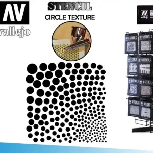 Bra pris just nu | Vallejo Stencil STSF002 - Cirkeltextur