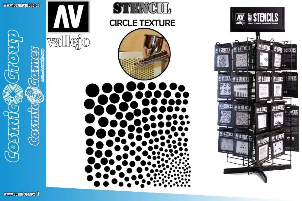 Bra pris just nu | Vallejo Stencil STSF002 - Cirkeltextur