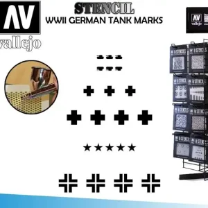 Vallejo Stencil Stafv001 WWII Tysk Tankmärken - Bästa pris