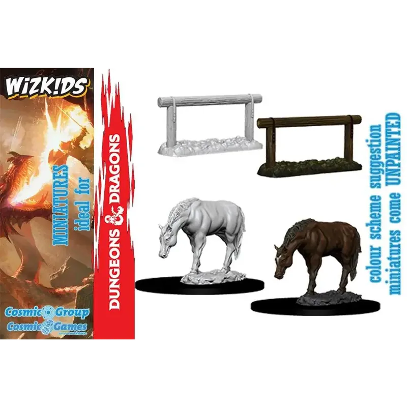 Wizkids Miniaturer Um Horse & Hitch | Rea