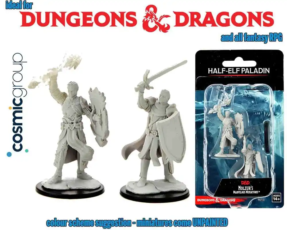 D&D Nolzur‘s Marvelous Miniatures - Halv-alv Manlig Paladin | Extra bra pris