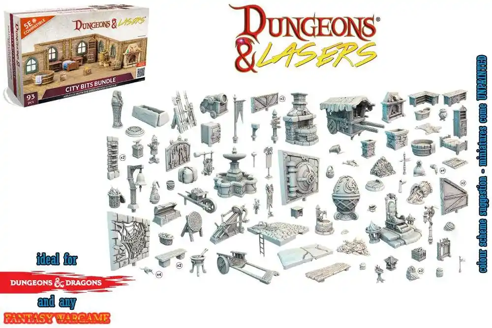 Dungeons & Laserscity Bits Miniature Bundle | Passa på
