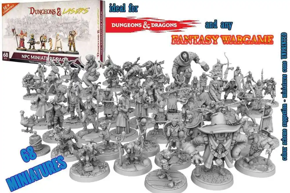 Dungeons & Lasers NPC Miniature Pack - Bästsäljare