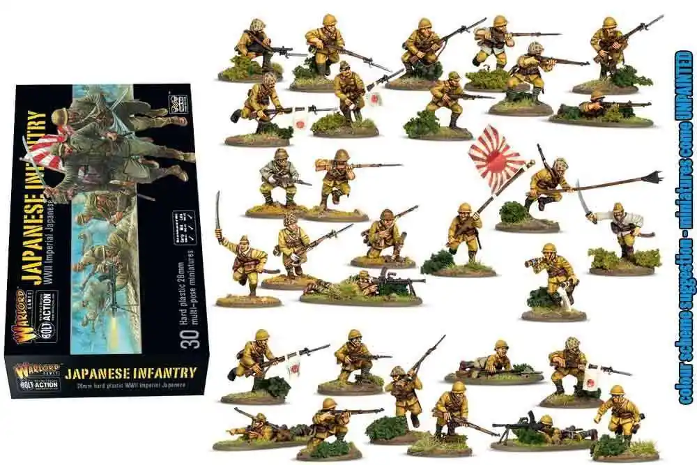 Ny lansering - Bolt Action - Japansk Infanteri Miniatyrer