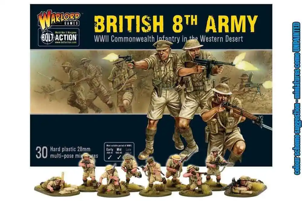 Bolt Action - British 8th Army Infantry - Finns i lager