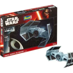 Sista chansen - Star Wars Darth Vader Tie Fighter Mk plastmodell för lim och målning, byggsats för åldrarna 10 och uppåt
