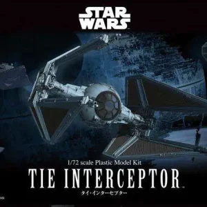 Direkt från fabriken | Star Wars Tie Interceptor modellkit av Bandai i skala 1 72