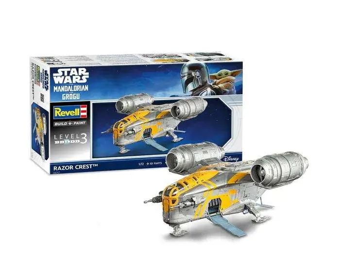 The Mandalorian och Grogu Razor Crest Mk - Detaljerat Modellbyggsats från 2026 Filmen | Specialpris