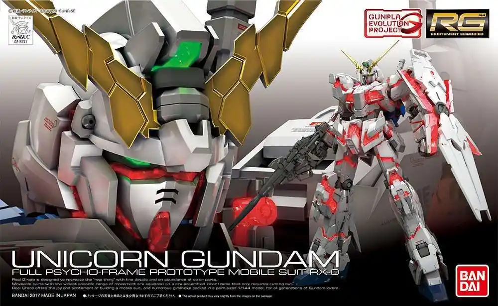 Tidsbegränsat erbjudande - RG Gundam Unicorn 1/144 – Detaljerad Modell av Ikonisk Mecha