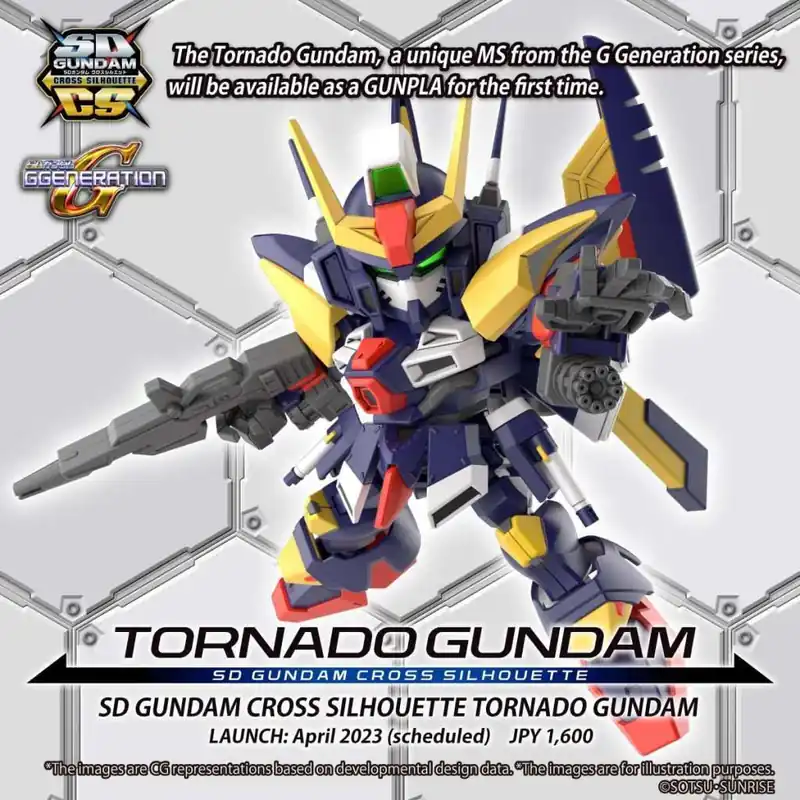 Finns i lager - SD Cross Silhouette Gundam Tornado – En Fantastisk Modellkit