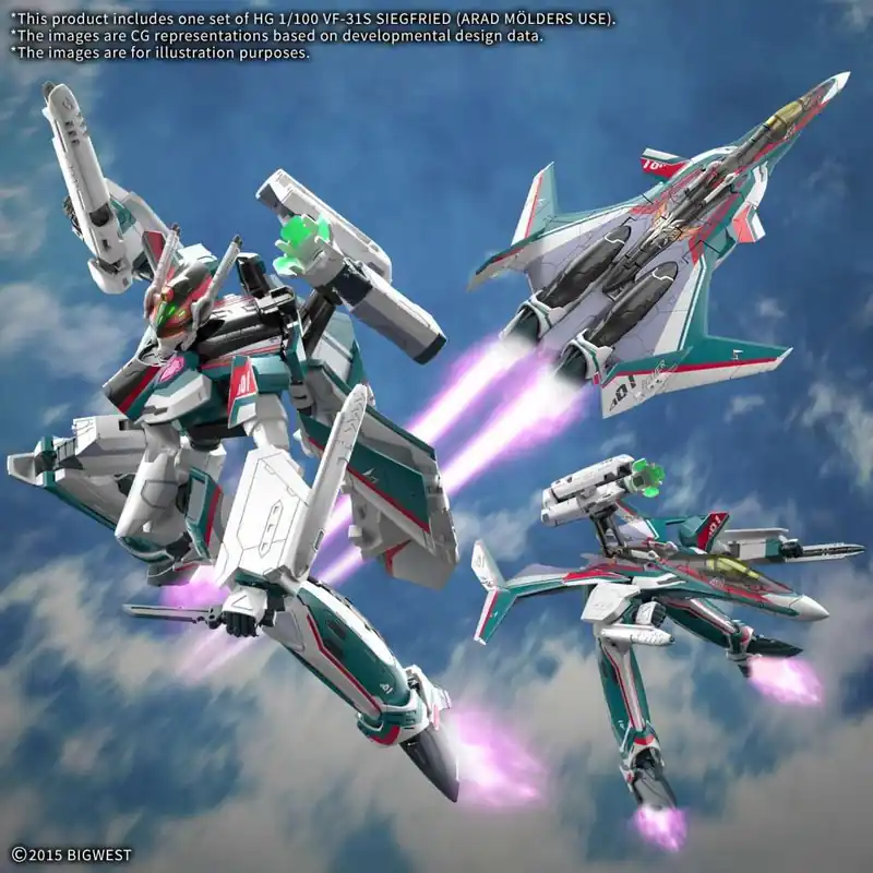 HG VF-31S Siegfried Arad Moulders 1/100 - Modellbyggsats - Nyinkommet