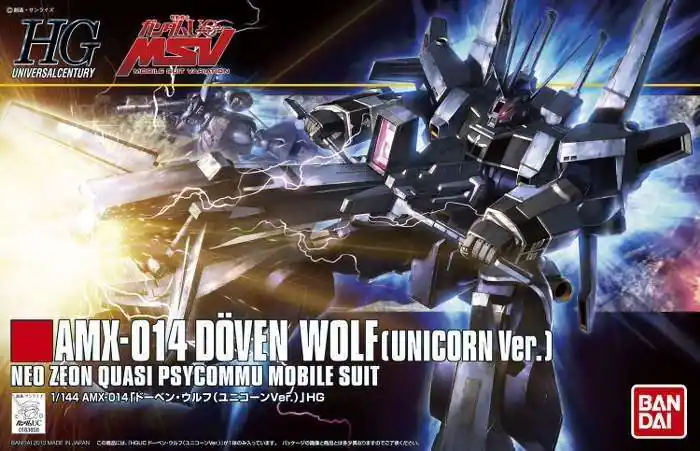 HGUC Dooben Wolf Unicorn Ver 1/144 – Detaljerad Modell av En Unik Robot - Storsäljare