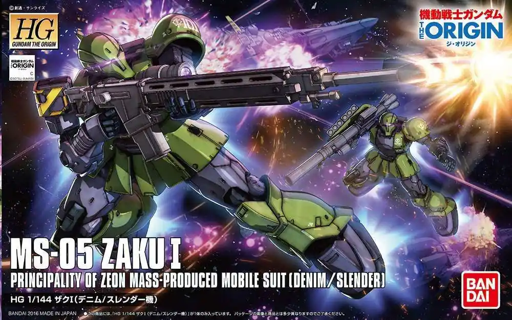 Snabb leverans - HG Zaku I Denim Slender Origin 1/144 – Byggsats