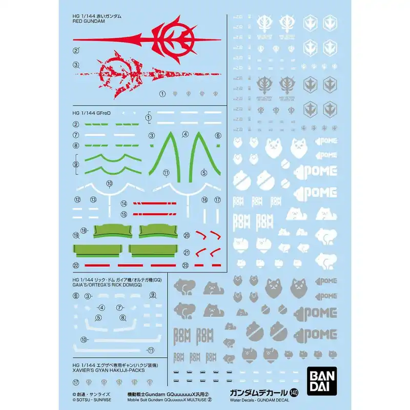 Extra bra pris | Gundam Decal 140 MS Gundam GQuuuuuux Multiuse 2