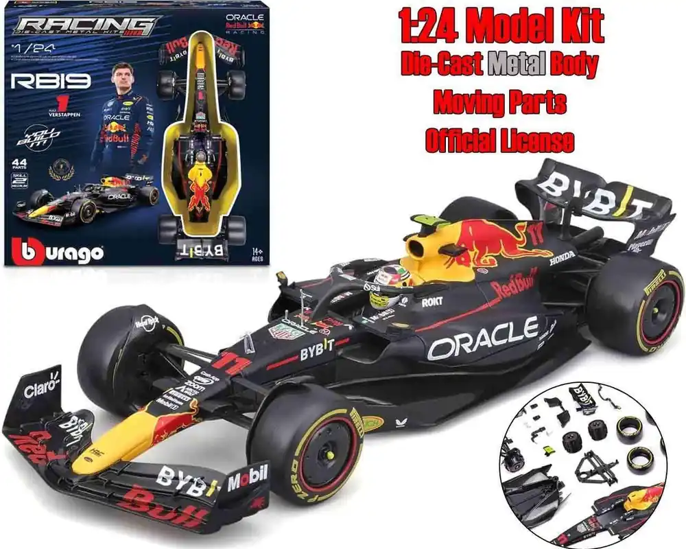Red Bull F1 RB19 - Max Verstappen med hjälm - Modellkit 1 24 | Toppkvalitet