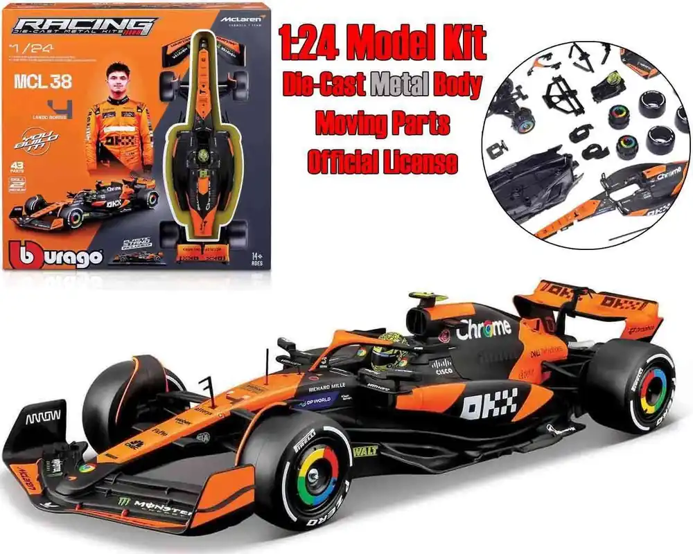 McLaren F1 MCL38 - Lando Norris med hjälm - Modellkit 1 24 | Direkt från tillverkaren