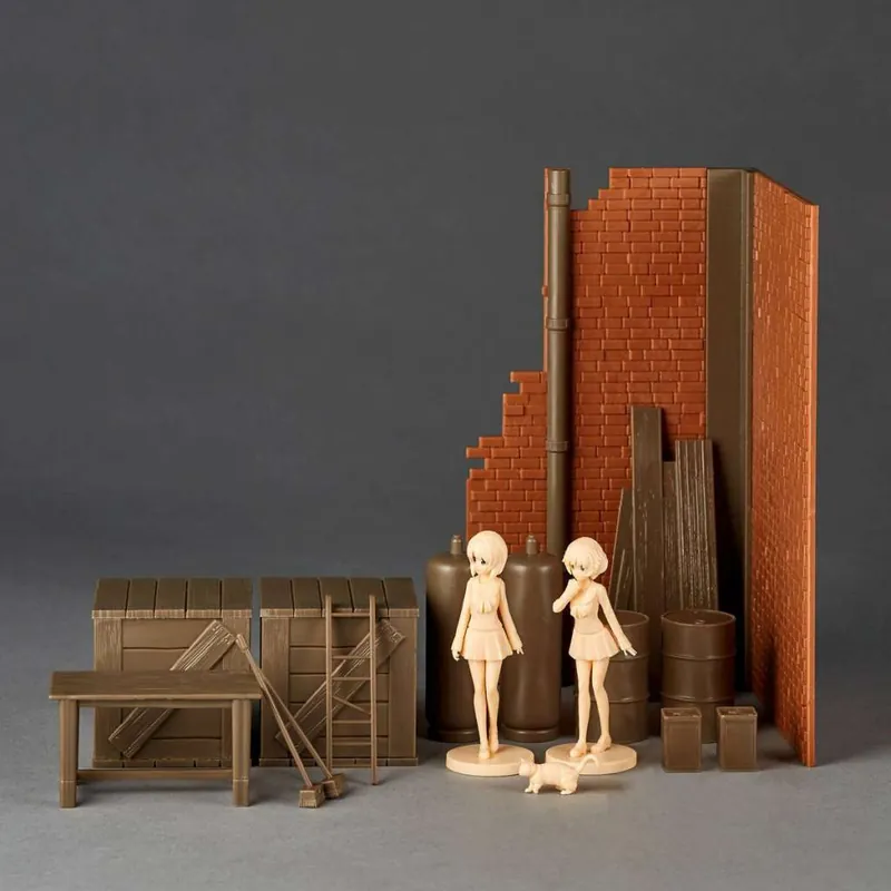 Girls und Panzer Last Chapt Garage Set (A) Artpla Model Kit - I lager