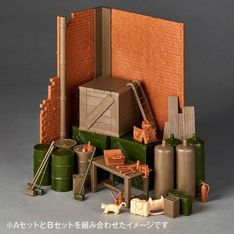 Girls und Panzer Last Chapt Garage Set (B) - ARTPLA Modellkit | Premiumkvalitet