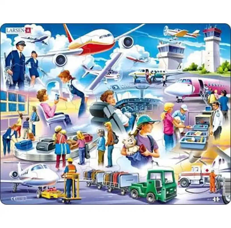 Enkel beställning | Larsen Puzzles Puzzle Airport - 42 pieces Maxi (36.5x28.5 cm) 2D Pussel
