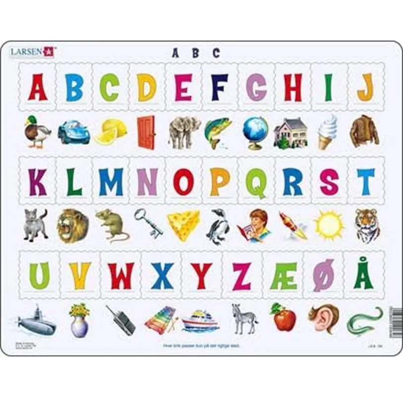 Larsen Puzzles Puzzle Learn the letters (29) - 29 pieces Maxi (36.5x28.5 cm) 2D Pussel - Endast ett fåtal kvar