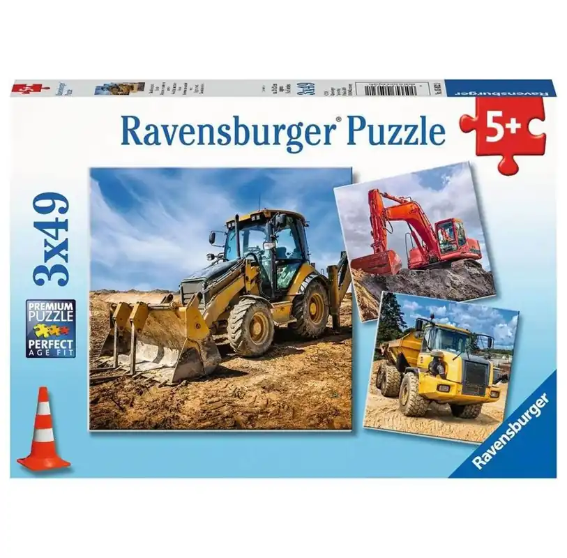 Rabatter | Ravensburger Digger At Work! 3x49P 2D Pussel