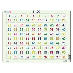 Rea - Larsen Puzzles Learning to Count Numbers 1-100 100 pcs. 2D Pussel