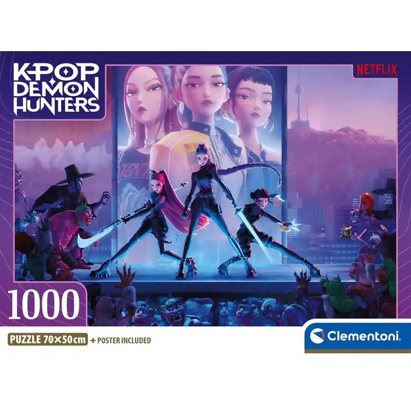 Clementoni K-Pop Demon Hunters - Compact 1000 brikker - Passa på