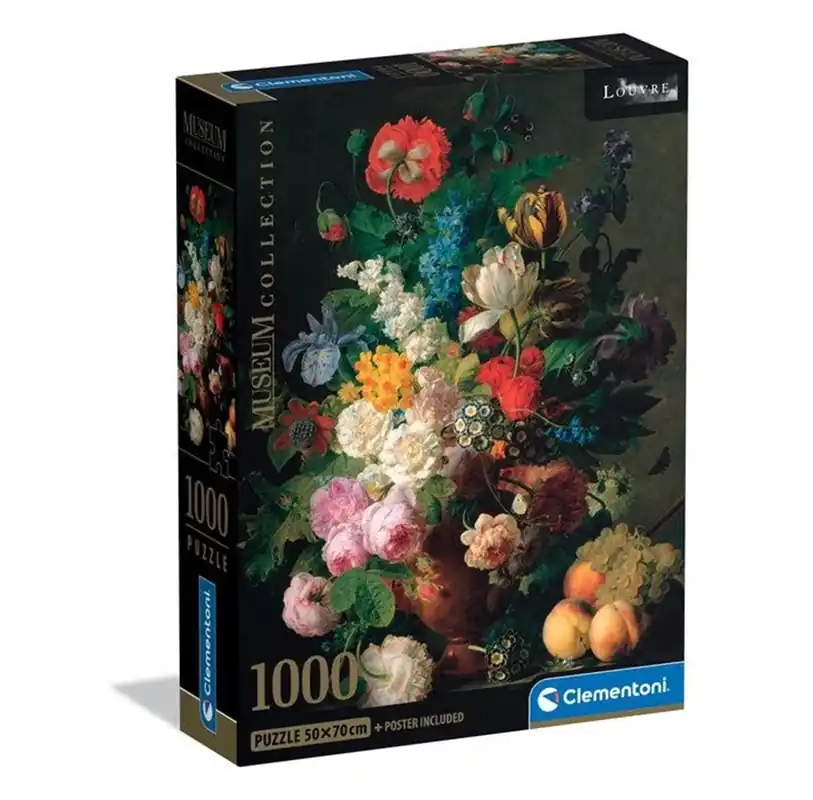 Favorit - Clementoni Louvre - Jan Frans van Dael - Vase of Flowers Grapes and Peaches (1000)