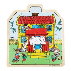 Lågt pris | Pippi Langstrømpe Pippi - Framed Wooden Puzzle - House