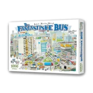 Gyldendal Den fantastiske bus - Ahnstarr City - puslespil 1000 brikker | Spara nu