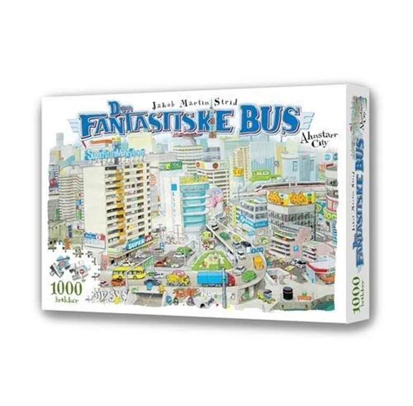 Gyldendal Den fantastiske bus - Ahnstarr City - puslespil 1000 brikker | Spara nu