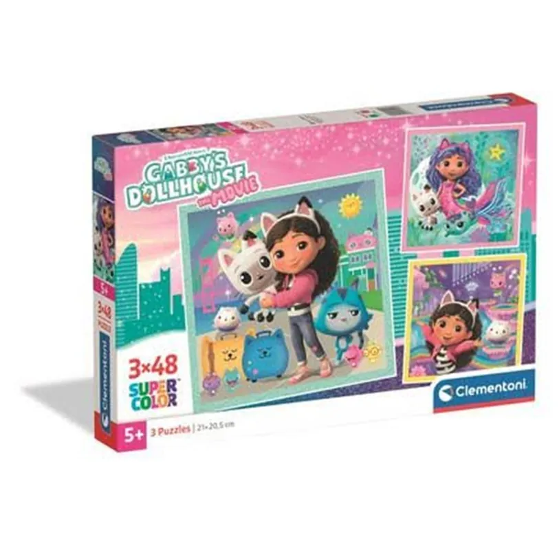 Passa på - Clementoni Puzzle Gabby‘S Dollhouse 2026 3x48 pieces 2D Pussel