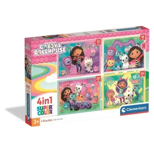 Rekommenderas | Clementoni Puslespil 4-i-1 Gabby‘s Dollhouse 2D Pussel