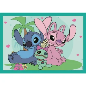 Specialpris - Clementoni Super Color Jigsaw Puzzle 4in1 Stitch 2D Pussel