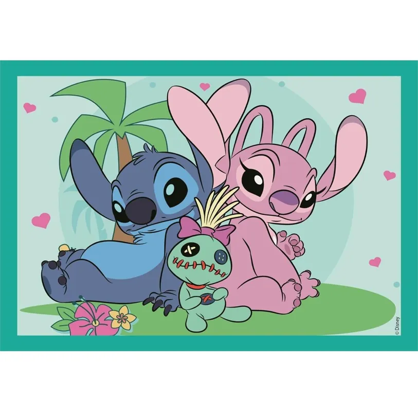 Specialpris - Clementoni Super Color Jigsaw Puzzle 4in1 Stitch 2D Pussel