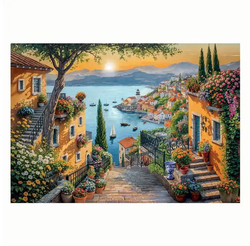 Spara nu | Clementoni Jigsaw Puzzle Art Stairs to the Harbour 1500 pcs. 2D Pussel