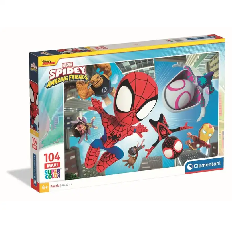 Clementoni Jigsaw Puzzle Maxi Spidey and His Amazing 104pcs. 2D Pussel | Toppkvalitet