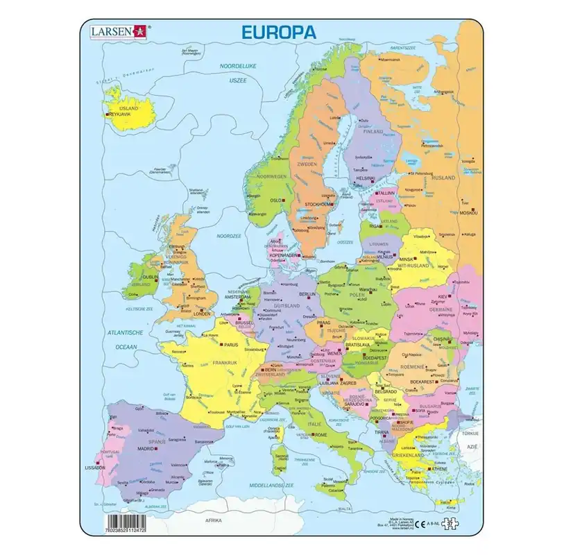 Favorit hos kunderna - Selecta Play Larsen Jigsaw Puzzle Map Europe 37 pcs. 2D Pussel