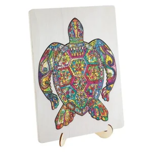 Creative Craft Group Wooden Jigsaw Puzzle Turtle 130 pcs. 2D Pussel - Väl omtyckt
