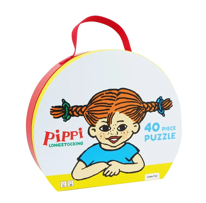 Barbo Toys Pippi - Suitcase w. Puzzle - Villa Villekulla | Kanonpris