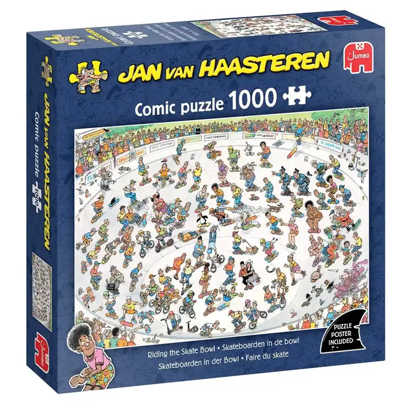 Prisnedsättning | Jumbo Jan van Haasteren Jigsaw Puzzle - Skateboarding in the Bowl - 1000 pcs. 2D Pussel