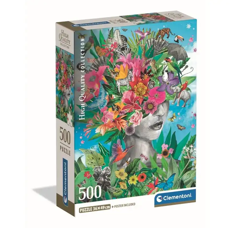 Clementoni Jigsaw Puzzle Head in the Jungle 500pcs. 2D Pussel | Mycket populär