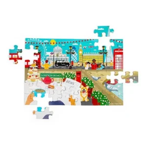 Bigjigs Wooden London City Floor Puzzle 48pcs. 2D Pussel - Expressfrakt