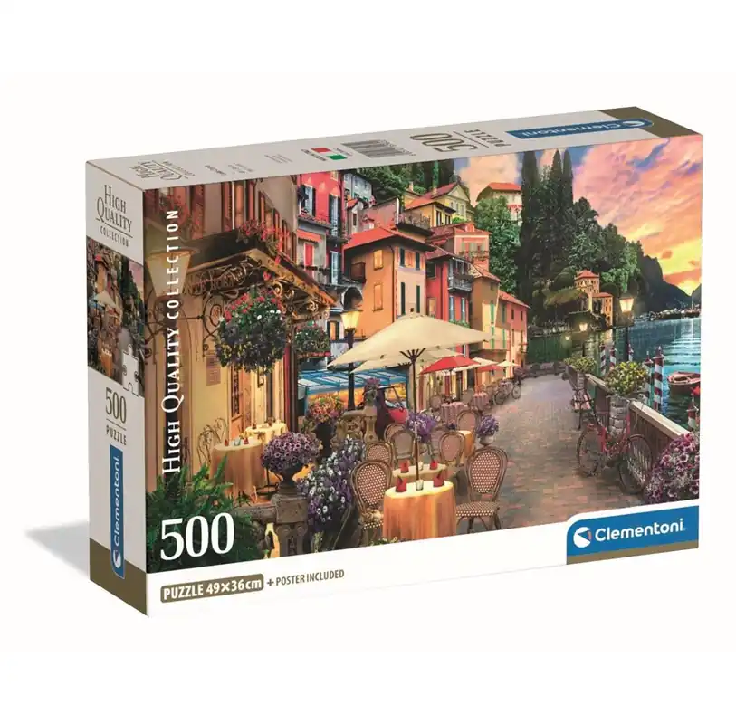 Enkel retur - Clementoni 500 pcs CB HQC Lake Como 2D Pussel
