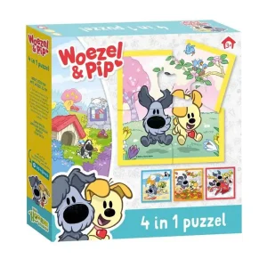 Bambolino Toys Woezel & Pip 4-1 Puzzle 2D Pussel - Professionell kvalitet