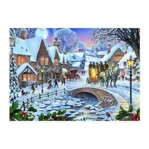 Rebo Publishers Winter Village Jigsaw Puzzle - 1000 Pieces 2D Pussel - Nytt i webbutiken